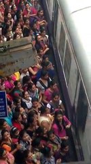 Girls Getting Into the Running Train