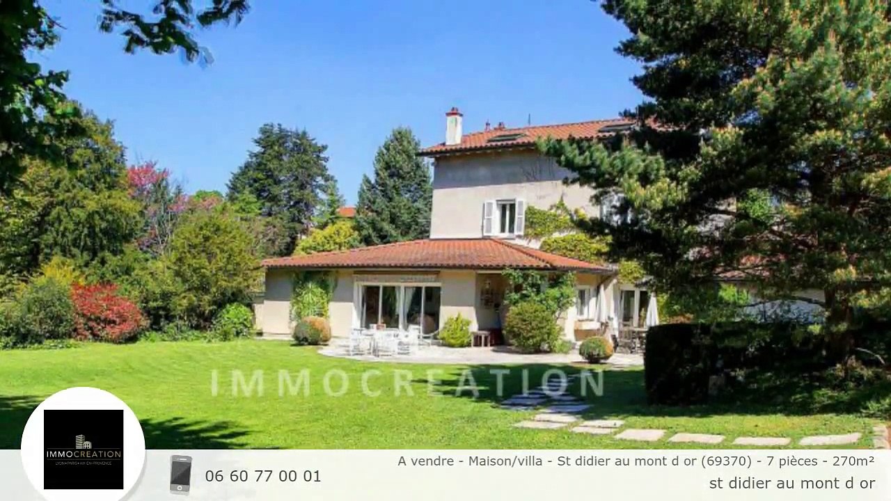 A vendre - Maison/villa - St didier au mont d or (69370) - 7 pièces - 270m²