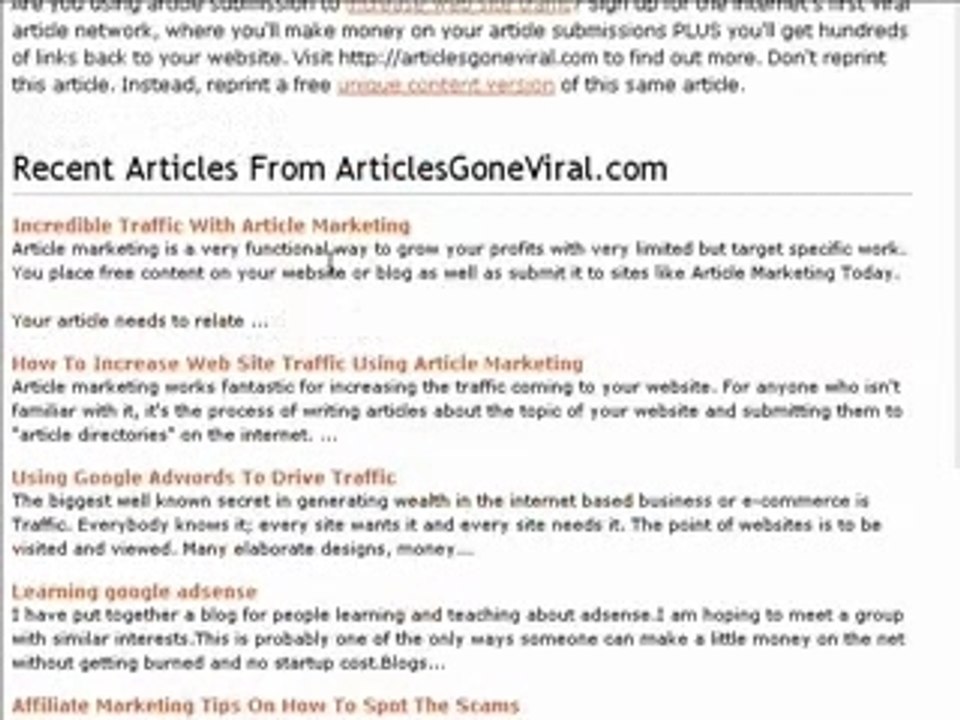 Article Marketing Tips