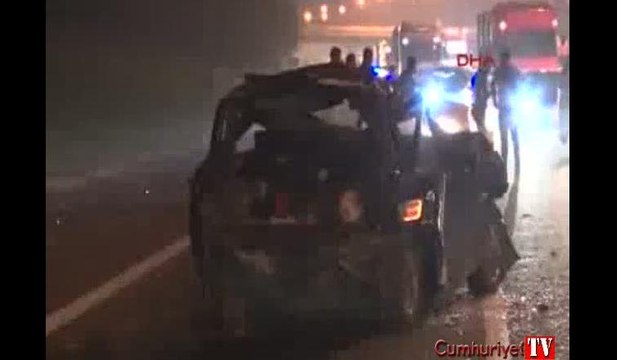 TEM Otoyolu'nu kilitleyen zincirleme trafik kazası: 2 yaralı