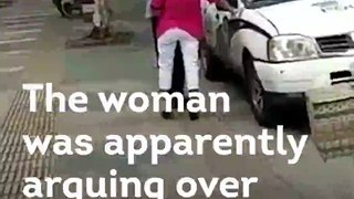 Video: Policeman caught slamming woman and baby into ground