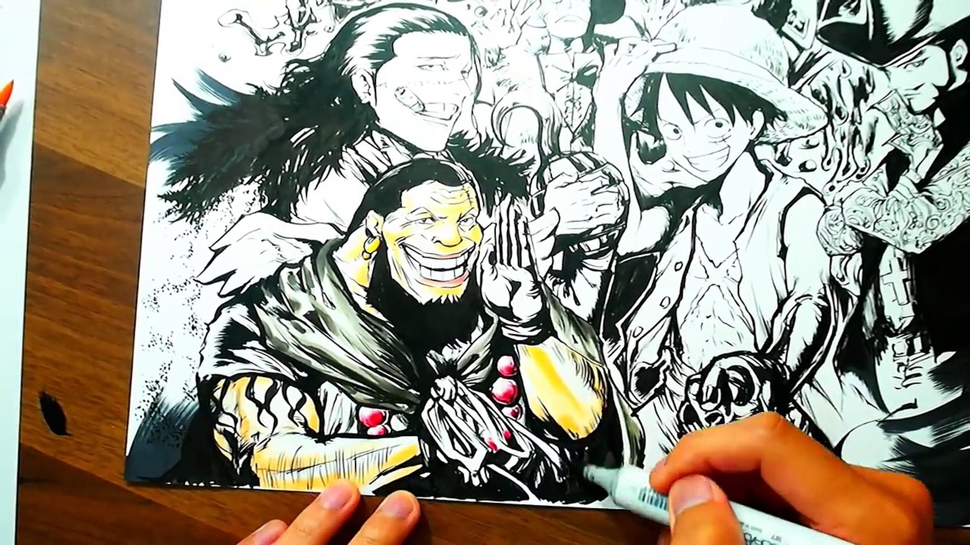 ワンピース史上最強キャラ で 名前しりとり イラスト描いてみた結果 吉村拓也イラスト Video Dailymotion