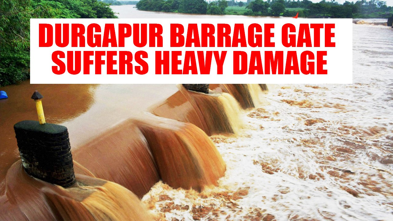 West Bengal : Durgapur Barrage gate gets damaged, water flow falls | Oneindia News