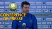 Conférence de presse Paris FC - Quevilly Rouen Métropole (2-0) : Fabien MERCADAL (PFC) - Emmanuel DA COSTA (QRM) - 2017/2018