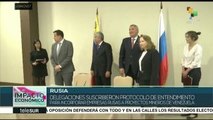 Rusia y Venezuela firman protocolo de entendimiento en varias áreas