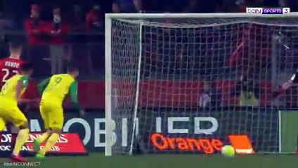 Rennes 1-1 Nantes - But Sala E Penalty Goal HD - 25.11.2017