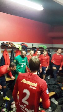 La joie des vestiaires du FRH après la victoire à Sarreguemines