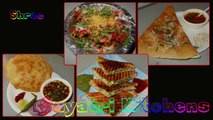 Cheese Chilli Sandwich, Chole Bhature, Dosa and Tikki Chaat Street Food in India