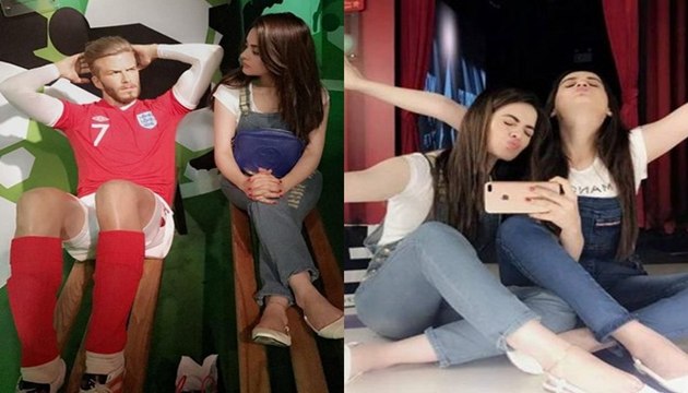 Actresses Aiman Khan & Minal Khan Madame Tussauds Bangkok Pictures