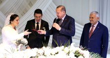 Cumhurbaşkanı Erdoğan ve Binali Yıldırım, Nikah Törenine Katıldı