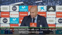 Zidane determined to see improved Real