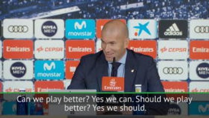 Zidane determined to see improved Real