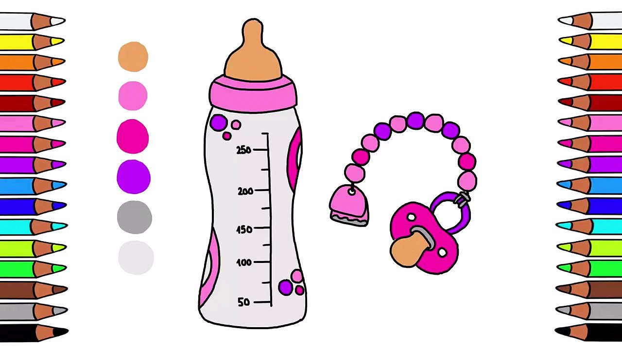 Malbuch für Kinder  Ausmalbilder für Kinder  Malen für Kinder  Bilder für Kinder  Ausmalen  Babyflasche