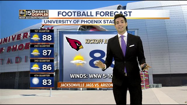 Dry and sunny conditions across the Valley with highs sticking in the 80s this weekend