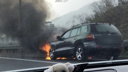 중부내륙고속도로 달리던 SUV에서 화재 / YTN