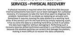 HARDDRIVE DATA RECOVERY SERVICES –3