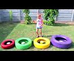 Learn Colors for Kids with Giant Candy Chupa Chups Color Tire Johny Johny Yes Papa Song for Children (1)