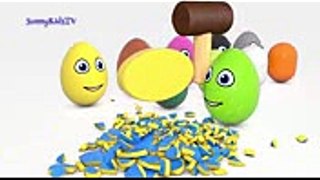 Learn colors Learn shapes Surprise eggs and Hammer Part 2 3D Cartoons for children Video for kids
