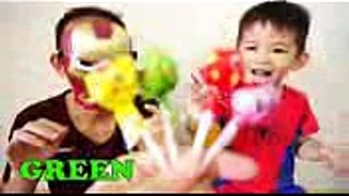 Learn colors with Funny Baby & Lollipops - Finger family song for kids, toddlers and babies