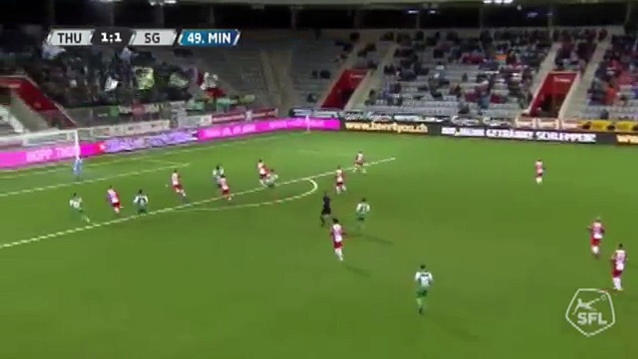 Thun 1:2 Sankt Gallen ( Swiss Super League. 25 November 2017)