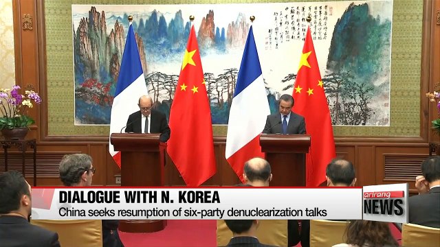 China seeks resumption of six party talks aimed at denuclearizing N. Korea