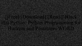 [DW4vk.[FREE] [DOWNLOAD]] Black Hat Python: Python Programming for Hackers and Pentesters by Justin Seitz ZIP