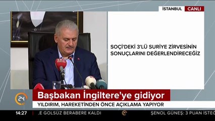 Başbakan Yıldırım İngiltere'ye gidiyor