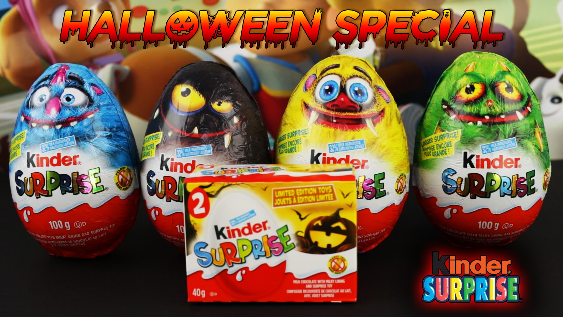 2017 Halloween Special huge kinder maxi opening giant monsters kinder  surprise eggs w scary effects - video Dailymotion