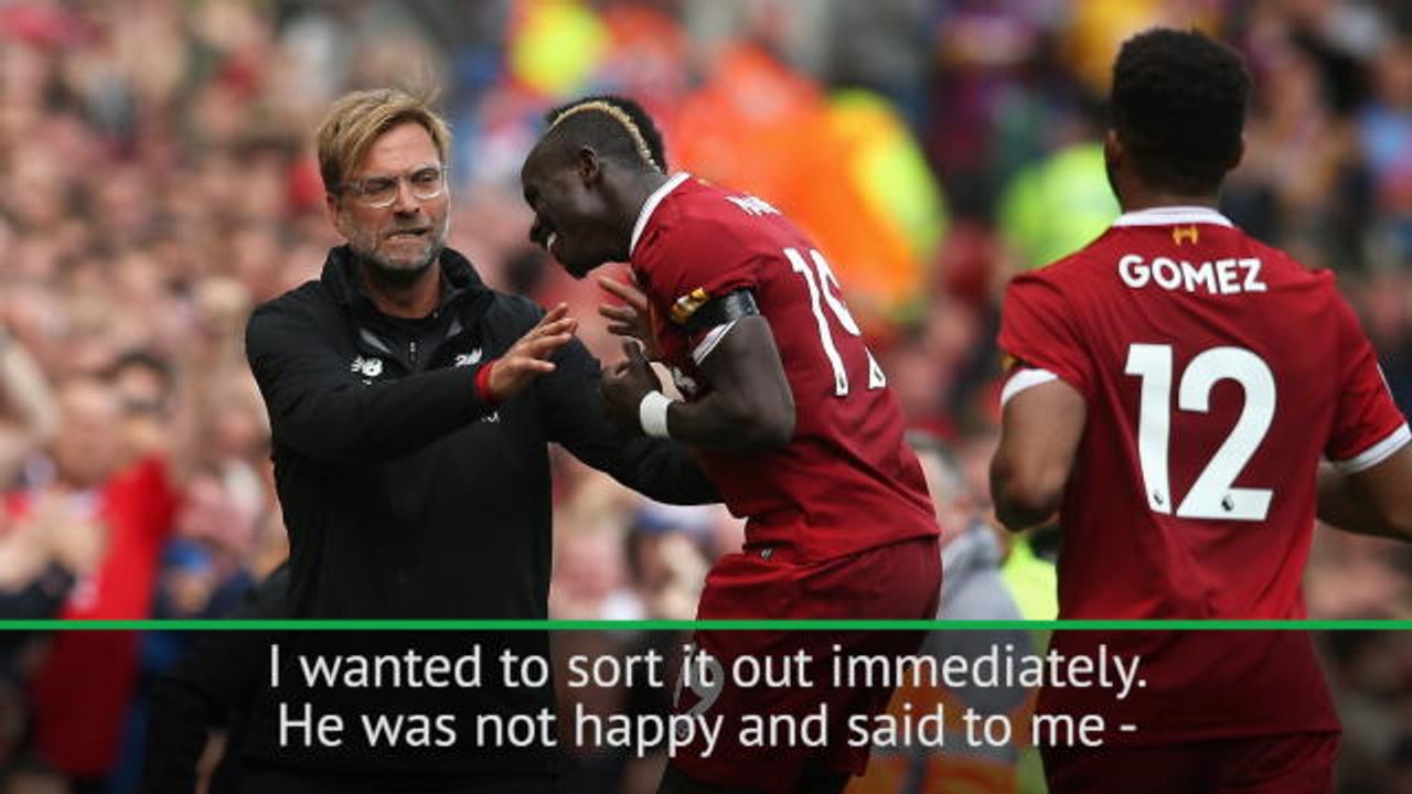 Everything is sorted after on-field row with Mane - Klopp