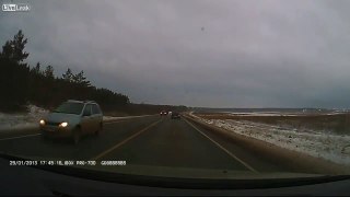 Car tries to avoid an accident, becomes involved