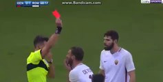 De  Rossi   RED  CARD   HD  Genoa 0 - 1t AS Roma  26-11-2017