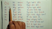 1. Sınıf "Ö" harfi hece , kelime , metin çalışması , kayakademi