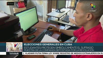 En Cuba, estudiantes protegen los sufragios de la población