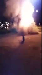 Publikohet videoja, ja momenti kur autobusi i linjës Shqipëri – Greqi merr flakë