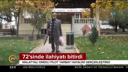 72'sinde ilahiyatı bitirdi