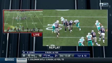 Dion Lewis shakes off defenders for a 25-yard rush