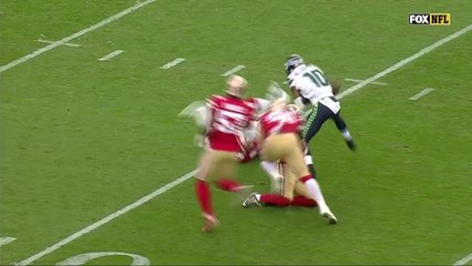 Paul Richardson spins out of tackle for 26-yard gain