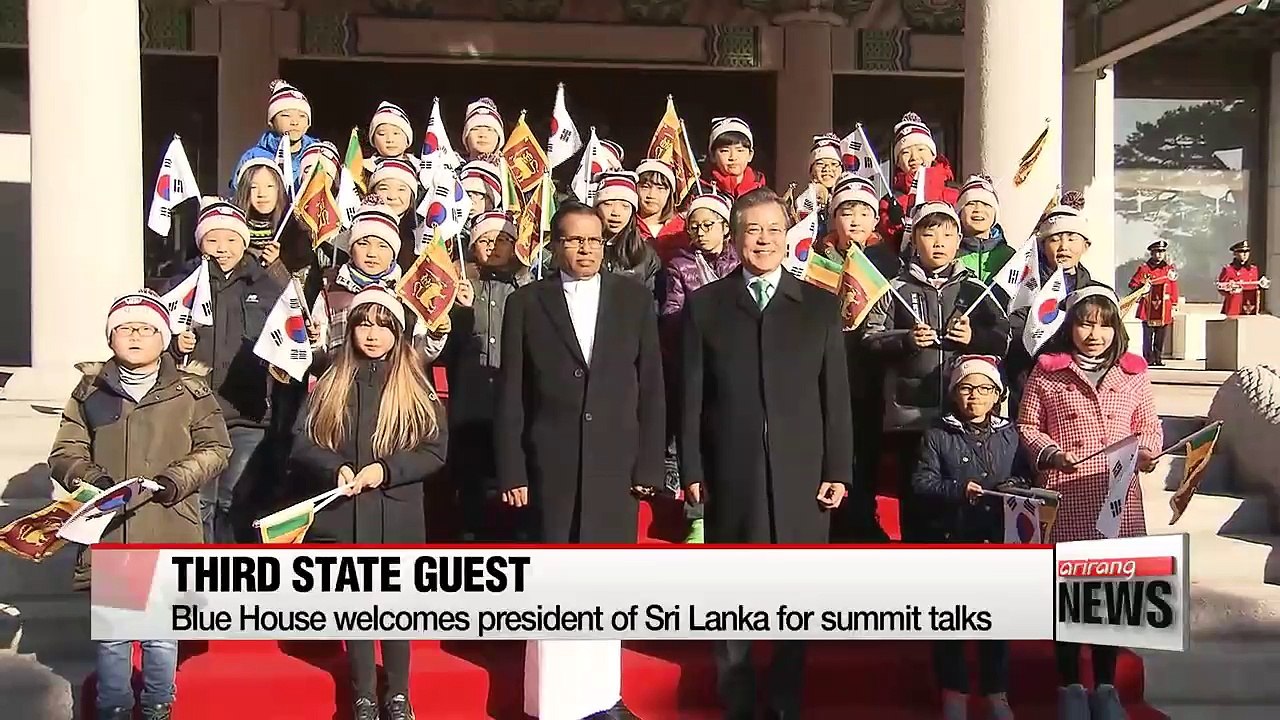 Blue House welcomes Sri Lankan President, holds summit