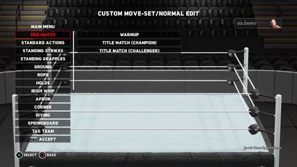 Goldberg updated move-set WWE 2K18