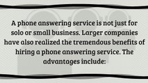 Three Advantages of a Phone Answering Service