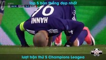 Top 5 bàn thắng đẹp nhất lượt trận thứ 5 Champions Leagea 2017 - 2018