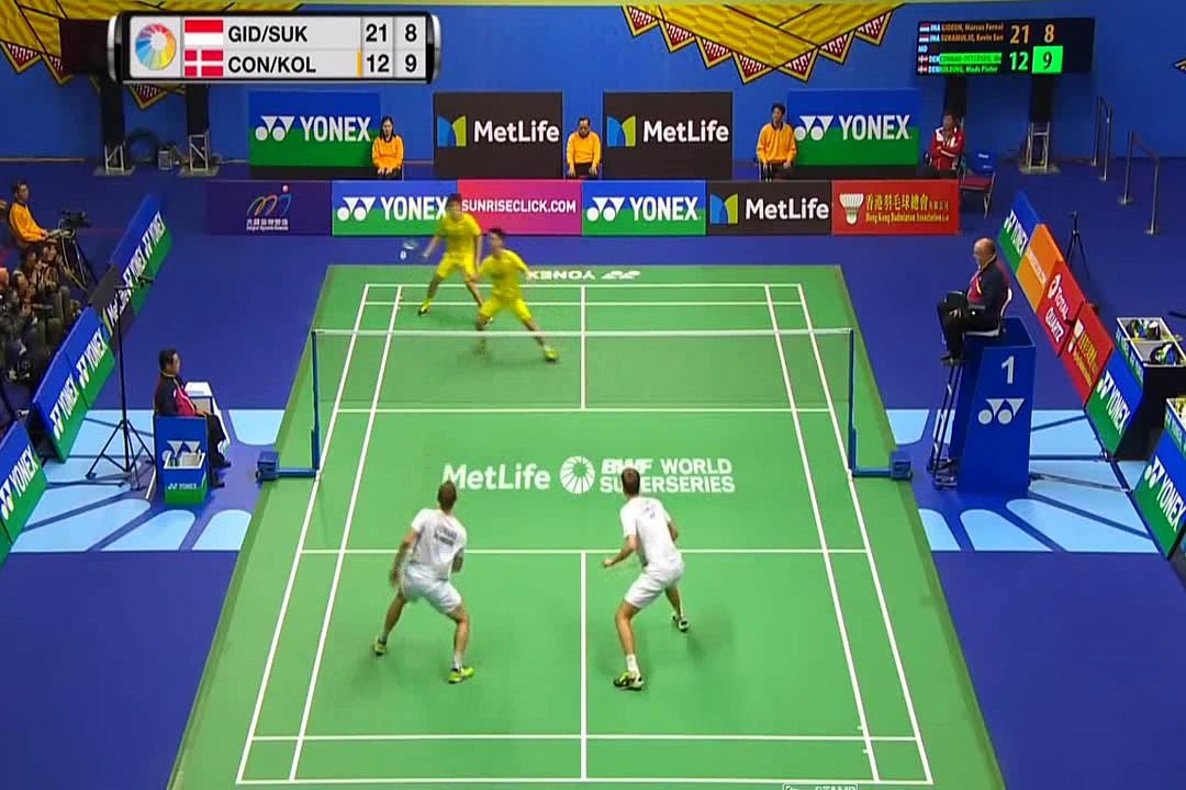 Hong Kong Open 2017 Final [MD] Marcus GIDEON-Kevin SUKAMULJO vs PETERSEN-KOLDING 2/2