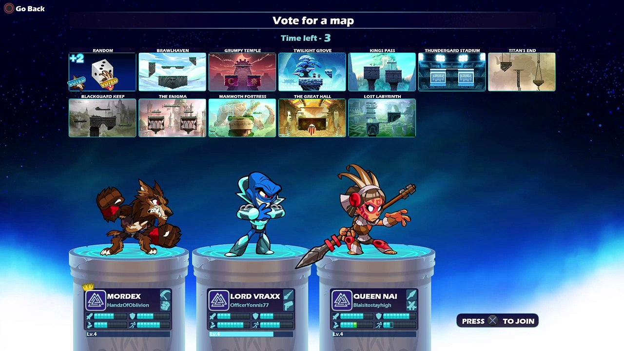 Brawlhalla DarkSans vs Blaze vs Yonnis