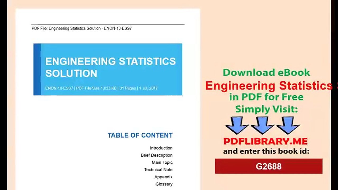Engineering Statistics Solution