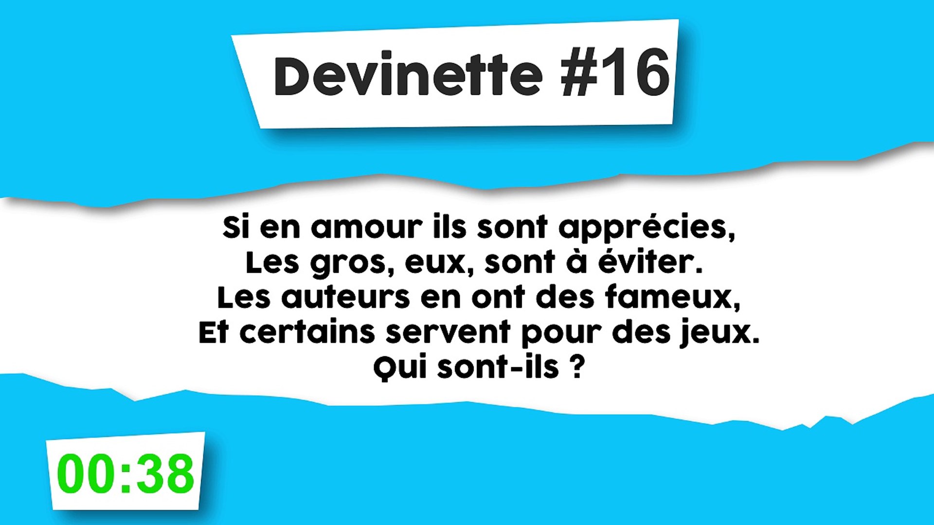 Devinette 16 D Amour Ou De Jeu Video Dailymotion