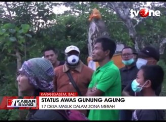 Gunung Agung Status Awas, 17 Desa Masuk Zona Merah
