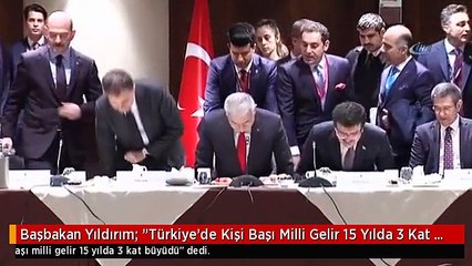 Başbakan Yıldırım: "Türkiye'de Kişi Başı Milli Gelir 15 Yılda 3 Kat Büyüdü"