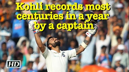 Kohli records most centuries in a year by a captain