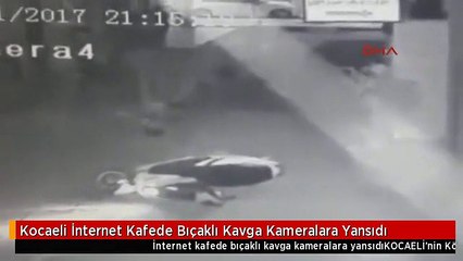 Kocaeli İnternet Kafede Bıçaklı Kavga Kameralara Yansıdı