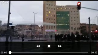 Bypasser headshot splashed by police in haredic riots/protests